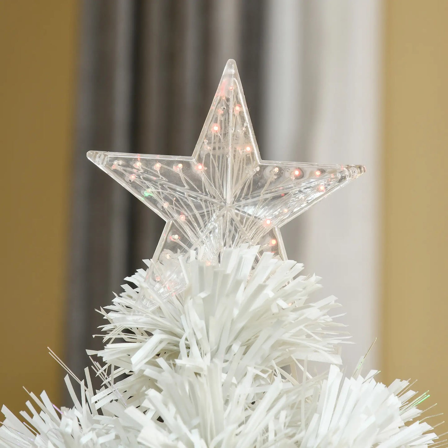 2.5FT Prelit Artificial Tabletop Christmas Tree, Fiber Optics, White Artificial Christmas Trees at Gallery Canada