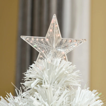 2.5FT Prelit Artificial Tabletop Christmas Tree, Fiber Optics, White Artificial Christmas Trees at Gallery Canada