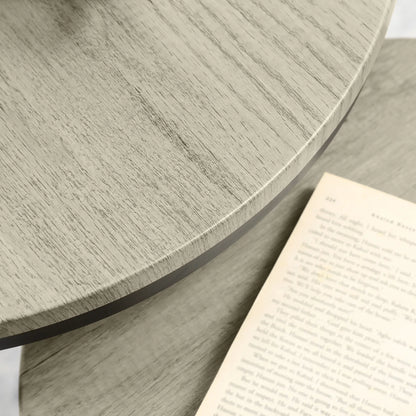 Round Nesting Tables Set of 3, Steel Frame, Living Room Side Tables at Gallery Canada