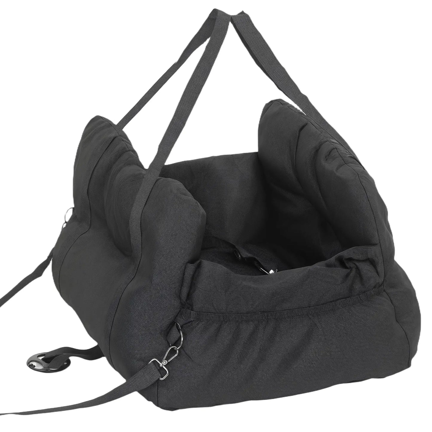 Dog Car Seat for Small Pets, Machine Washable, with Cushion, Black Dog Bike Trailers & Strollers Black at Gallery Canada