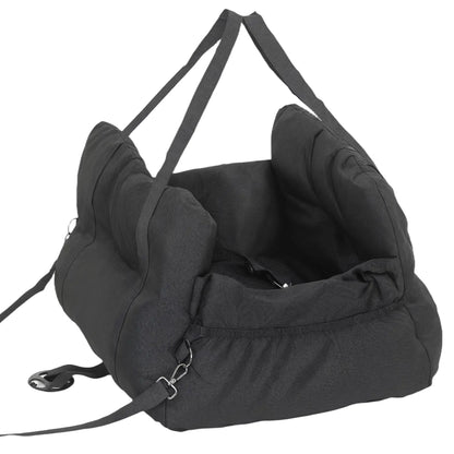Dog Car Seat for Small Pets, Machine Washable, with Cushion, Black Dog Bike Trailers & Strollers Black at Gallery Canada