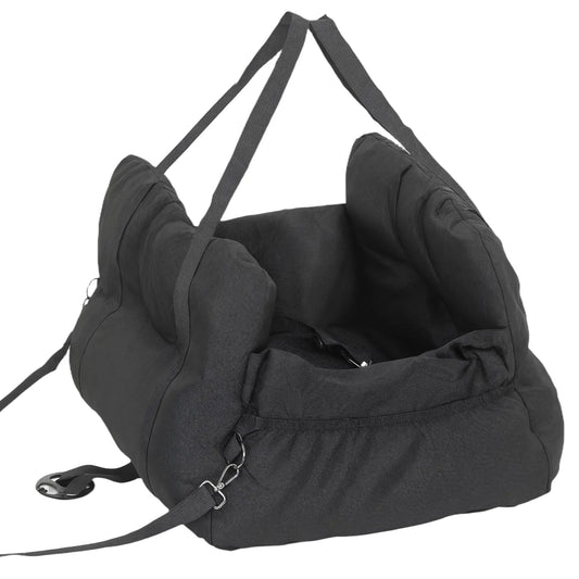 Dog Car Seat for Small Pets, Machine Washable, with Cushion, Black Dog Bike Trailers & Strollers Black at Gallery Canada