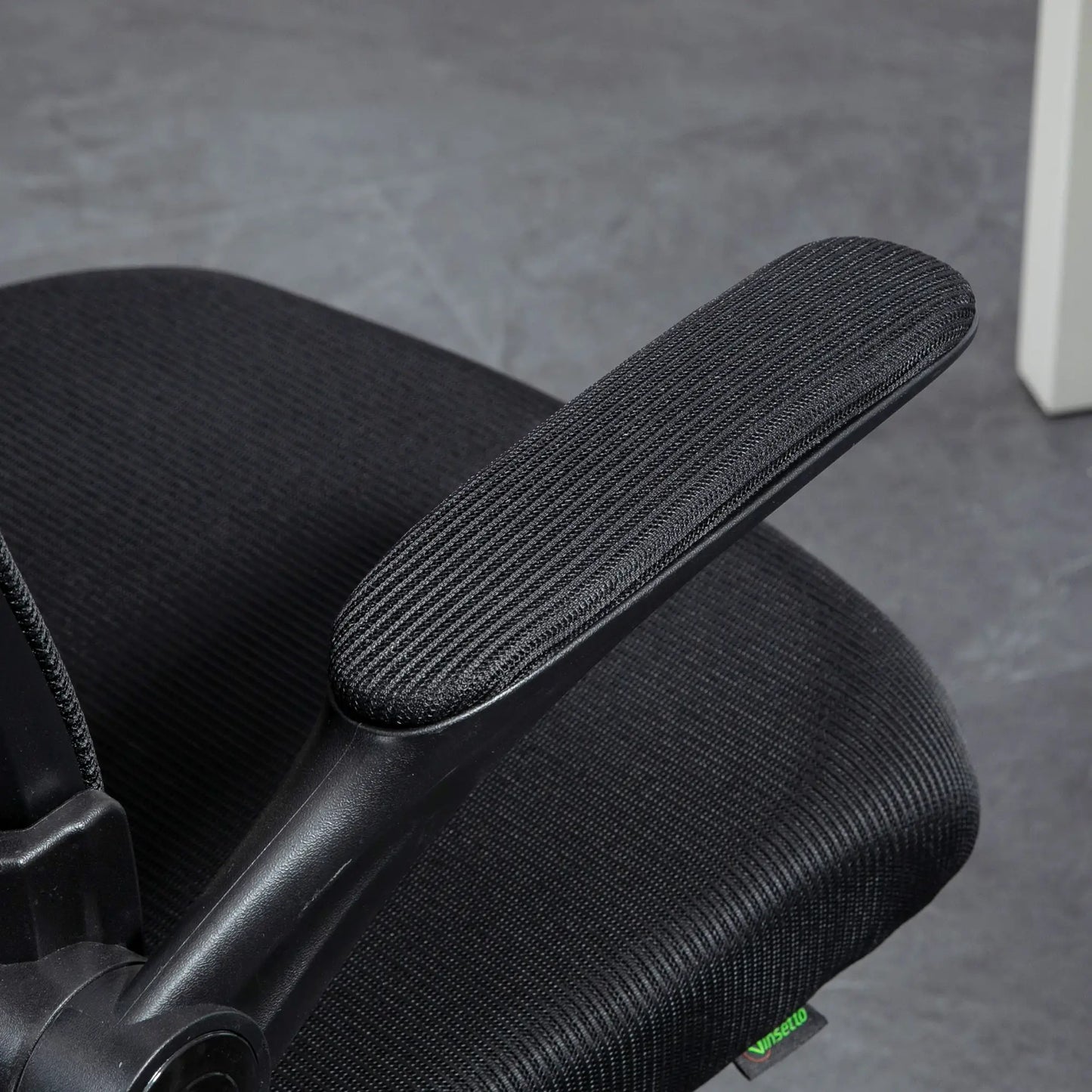 Mesh Office Chair, Swivel Desk Chair, Lumbar Support, Adjustable Height, Flip-Up Arm, Black Office Chairs at Gallery Canada