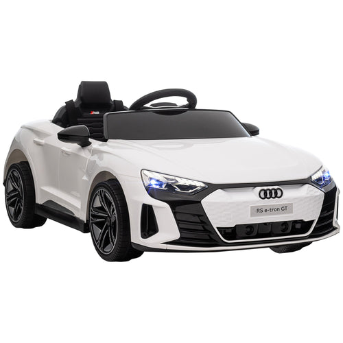 Electric Ride On Car with Remote Control, 12V 3.1 MPH Kids Ride-On Toy for Boys and Girls with Suspension System, Horn Honking, Music, Lights, White