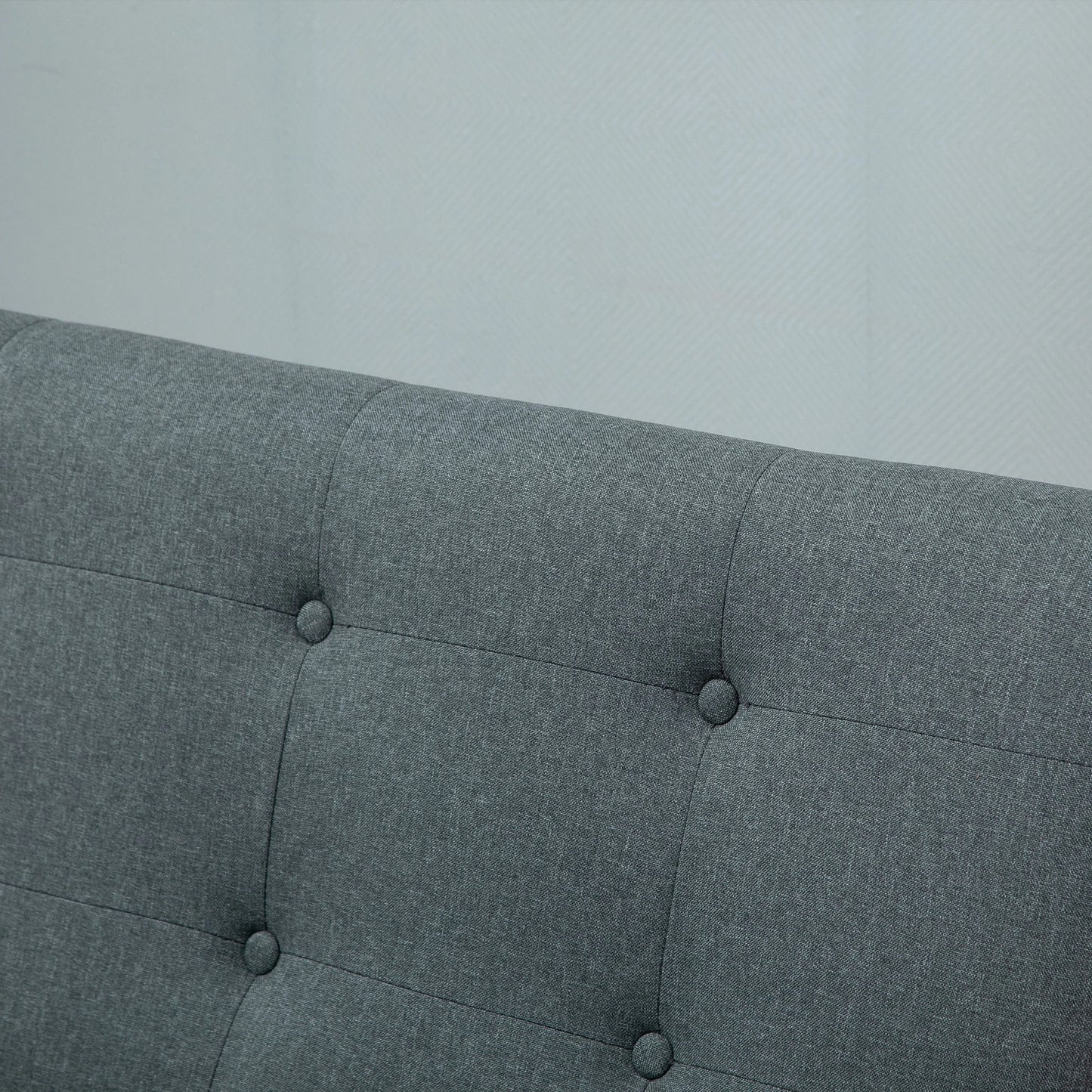 45" 2 Seat Sofa Upholstered Couch, Rubber Wood Legs, Dark Grey 2-Seater Sofas at Gallery Canada