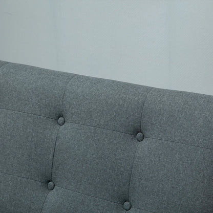 45" 2 Seat Sofa Upholstered Couch, Rubber Wood Legs, Dark Grey 2-Seater Sofas at Gallery Canada