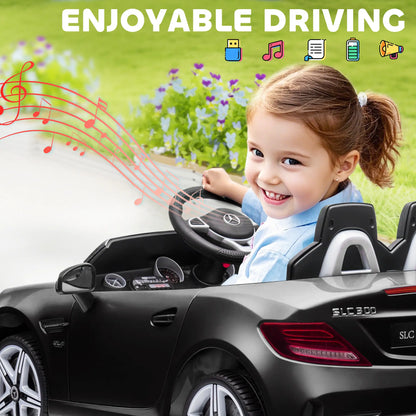 12V Ride On Car, Parent Remote Control, Two Motors, Music, Lights, Suspension Wheels, Black Electric Toy Cars at Gallery Canada
