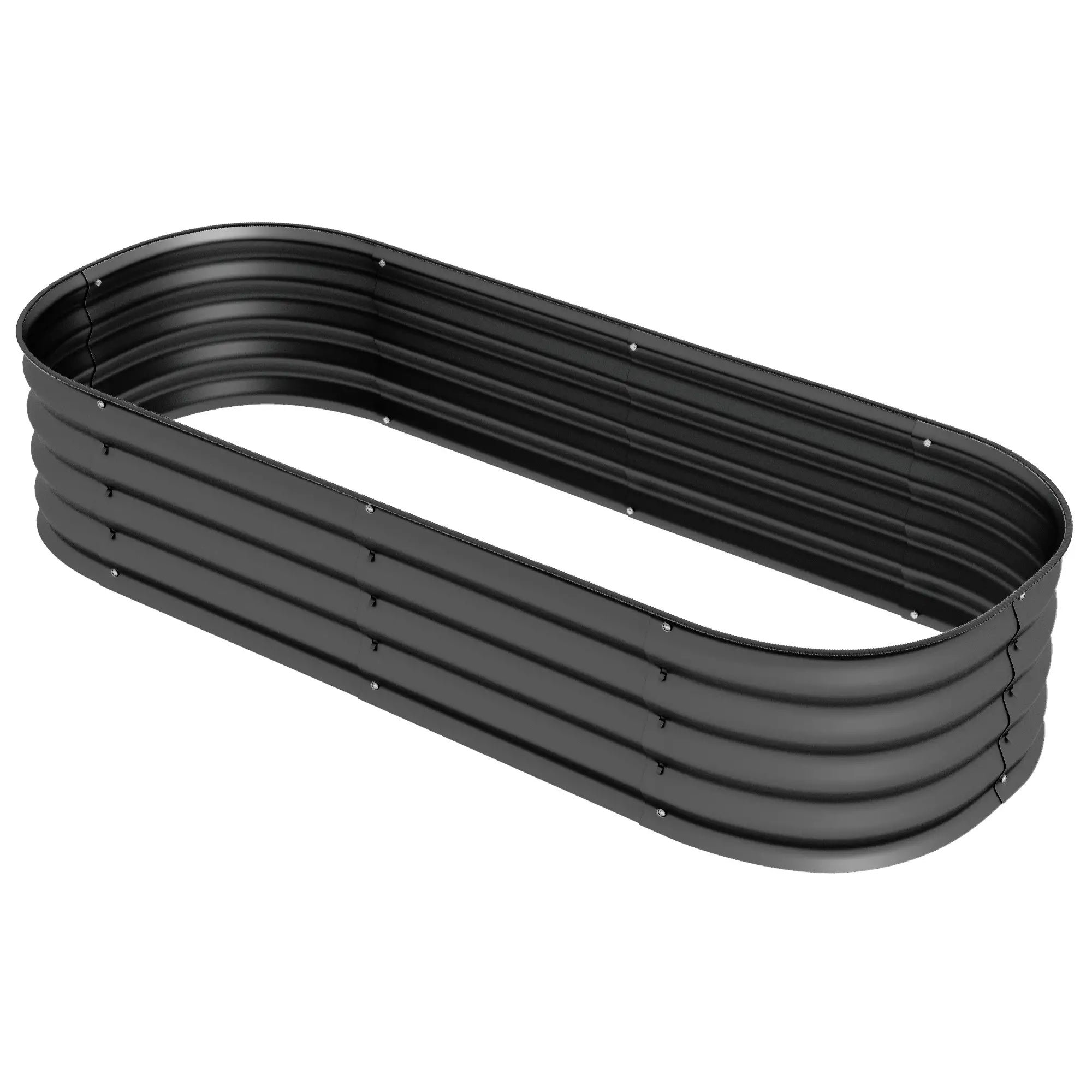 4.9 x 2 x 1ft Galvanized Raised Garden Bed, Metal Planter Box, Dark Grey Raised Garden Beds Dark Grey at Gallery Canada