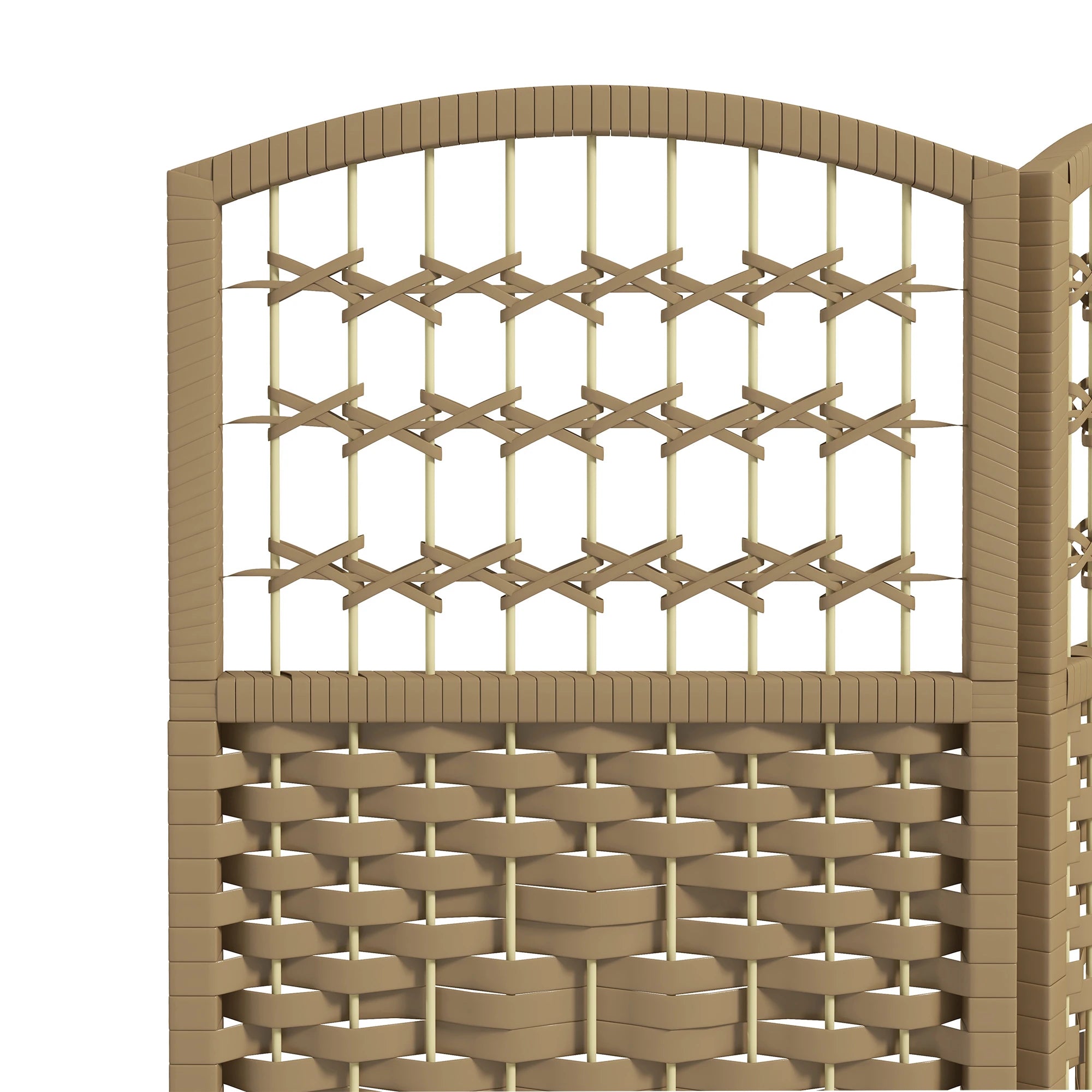 6 Panel Folding Room Divider, Portable Privacy Screen, Natural Room Dividers at Gallery Canada