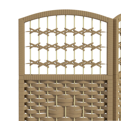 6 Panel Folding Room Divider, Portable Privacy Screen, Natural Room Dividers at Gallery Canada