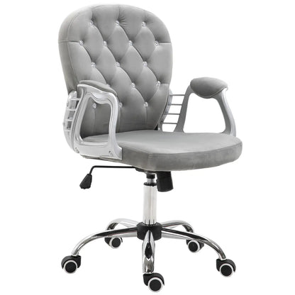 Ergonomic Office Chair, Adjustable Height, Padded Seat, Grey Task Chairs Grey at Gallery Canada