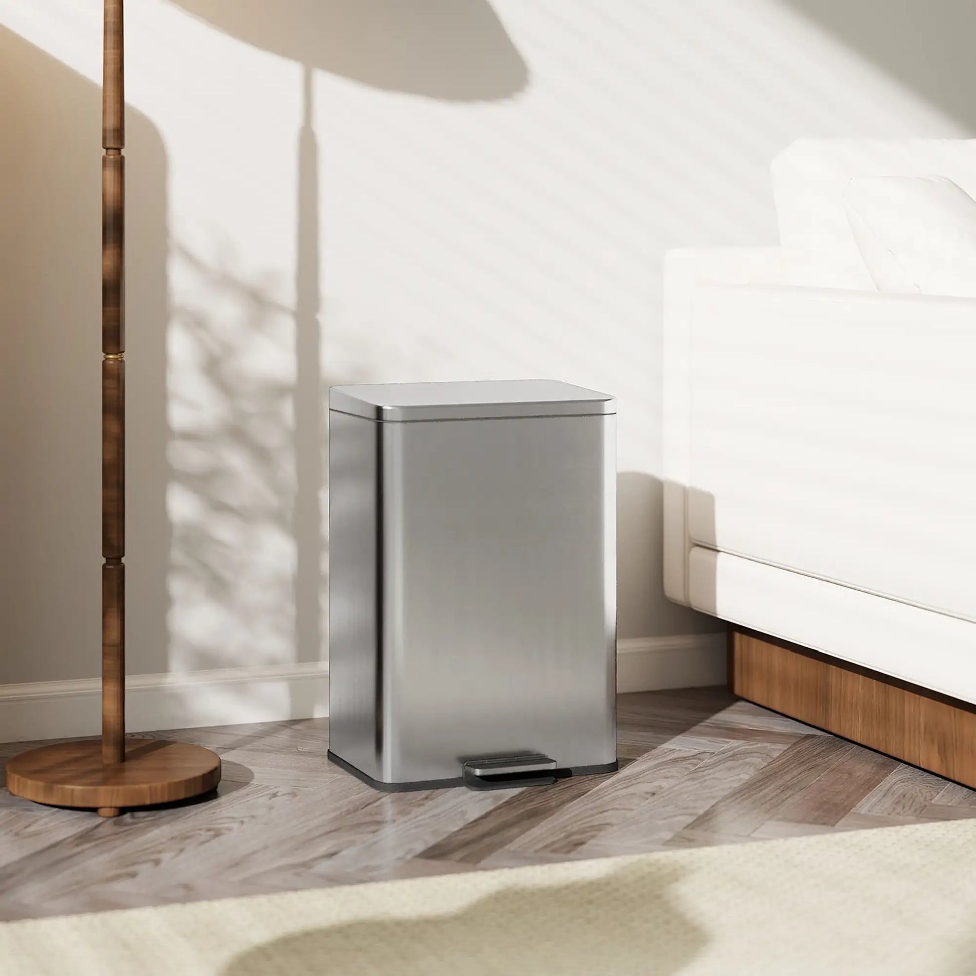 5.3 Gallon/20 L Garbage Bin, Soft Close Lid, Removable Bucket, Silver Small Kitchen Appliances at Gallery Canada