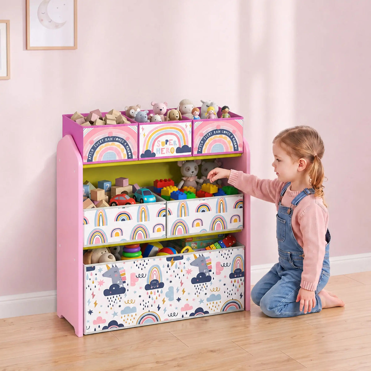 3-Tier Kids Storage Organizer, 6 Bins, Pink Baby & Kids Storage at Gallery Canada