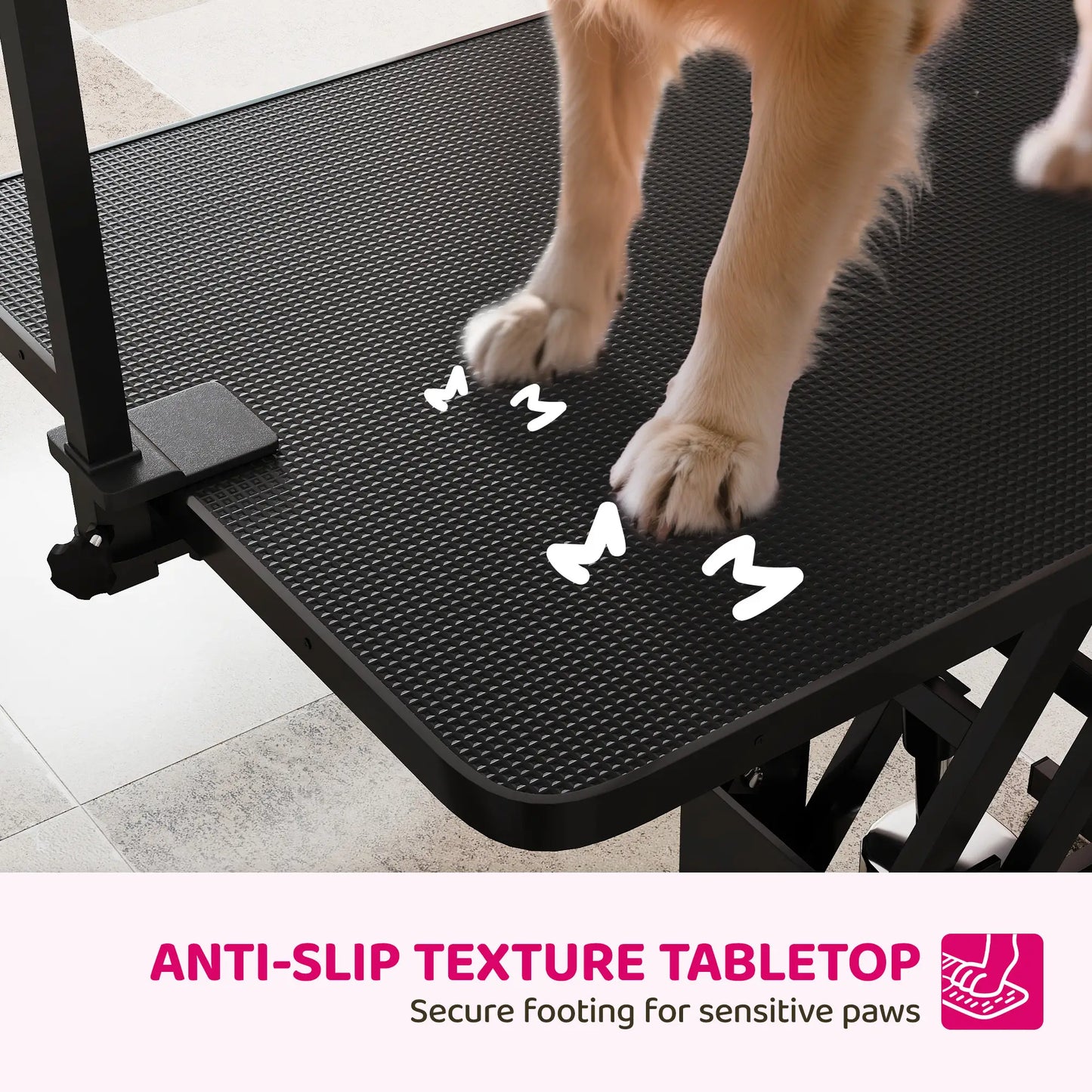 43" L Hydraulic Dog Grooming Table, Z-Lift Height Adjustable Pet Grooming Table with Noose and Non-Slip Tabletop Dog Grooming Tables at Gallery Canada