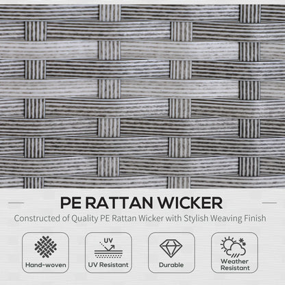 5-Piece Wicker Patio Set, Table, Ottomans, Cream White Patio Furniture Sets at Gallery Canada