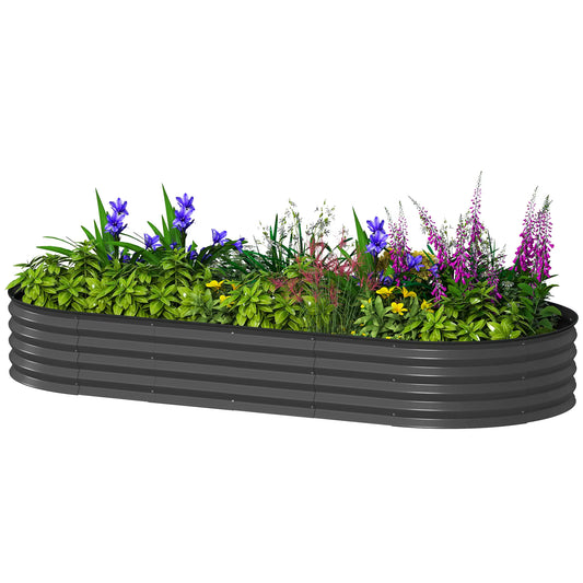 7' x 3' x 1' Galvanized Raised Garden Bed, Dark Grey Metal Planter Box, Dark Grey Galvanized Planter Boxes Dark Grey at Gallery Canada