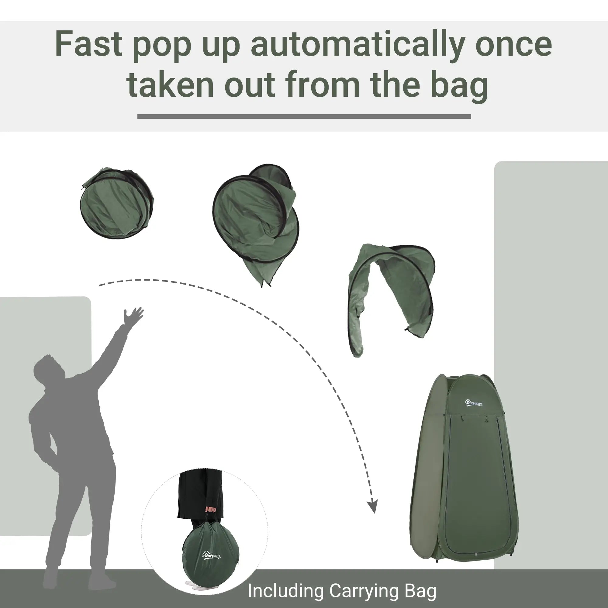 Green Popup Shower Tent, Portable Changing Room, Green Camping Tents at Gallery Canada