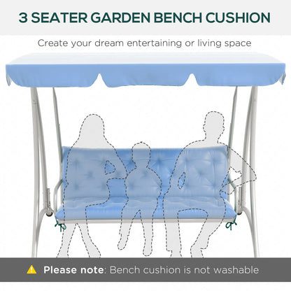 3-Seater Outdoor Bench Swing Cushions, Patio Garden, Light Blue Patio Chair Cushions at Gallery Canada