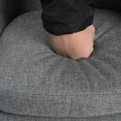 Modern Fabric Bar Stools Set of 2, Metal Frame, Wood Legs, Grey Bar Stools at Gallery Canada
