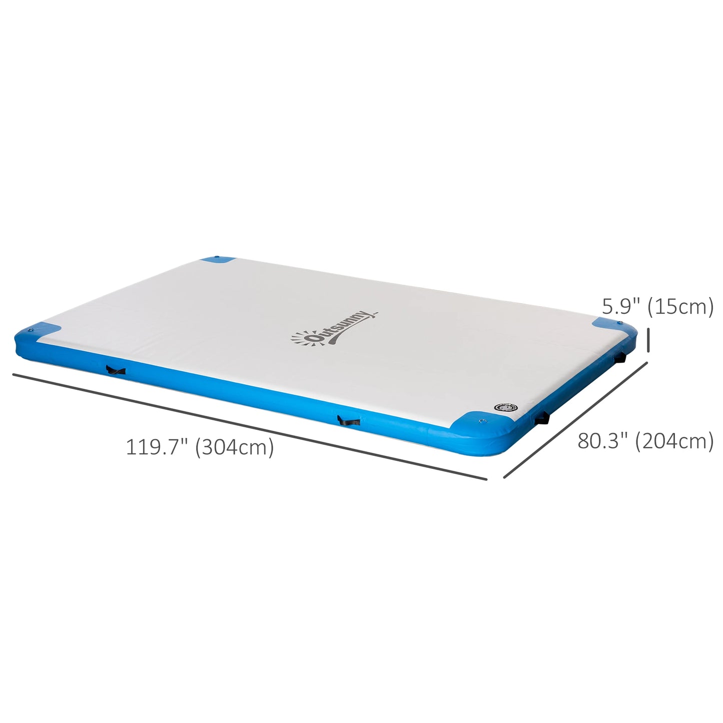 10' x 7' Inflatable Floating Dock, for Pool, Beach, Ocean, Blue Floating Water Mats at Gallery Canada