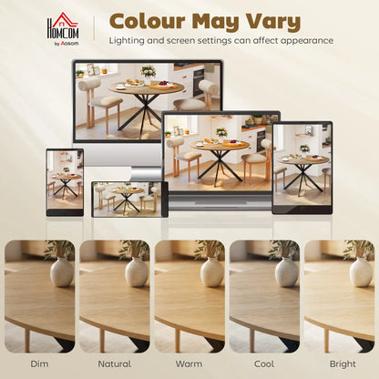 47" Round Kitchen Table For 4, Industrial Dining Table, And Black, Brown Dining Tables at Gallery Canada