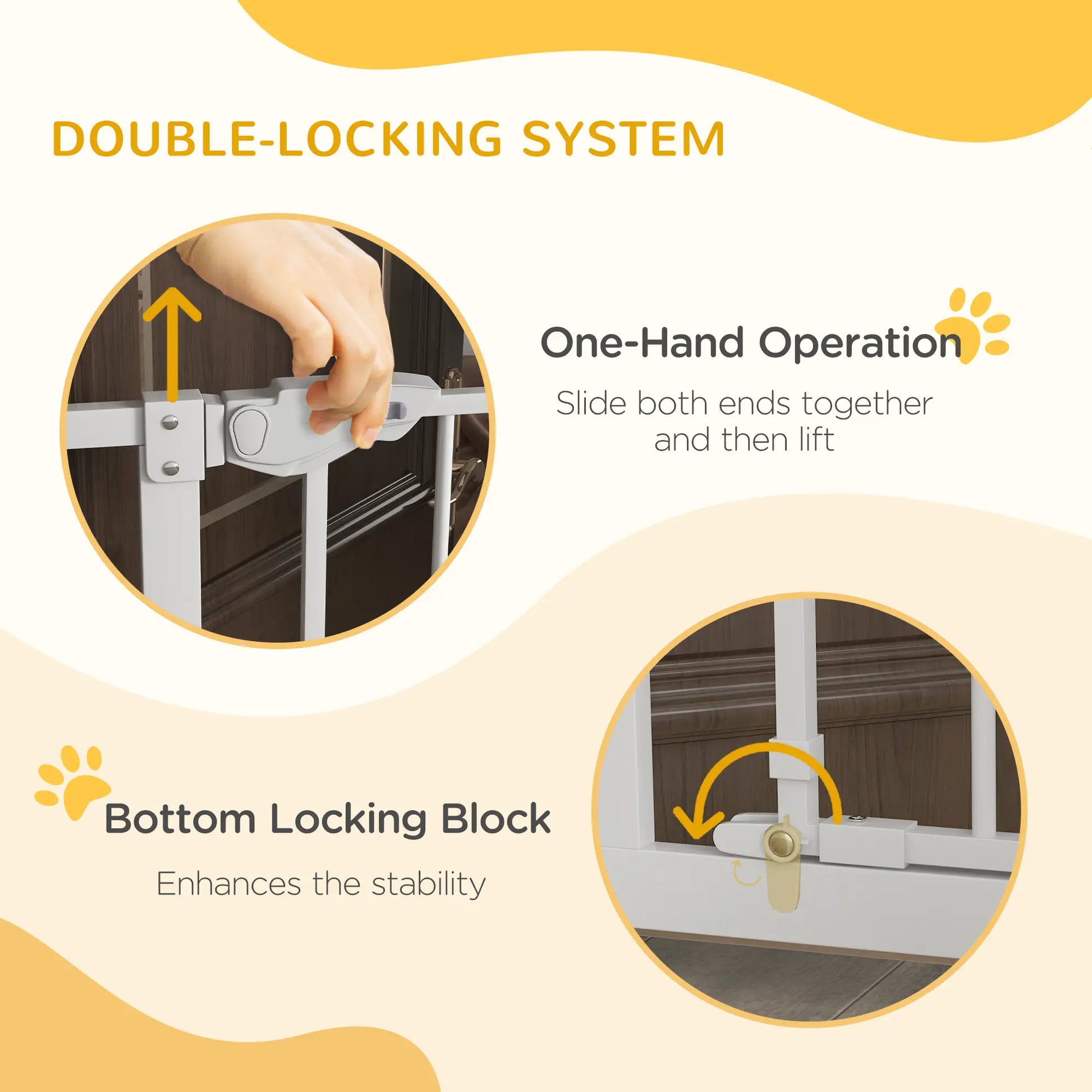41" Easy Open Indoor Dog Gate, White Houses, Kennels & Pens at Gallery Canada