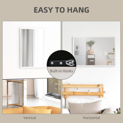 20" x 28" White Bathroom Mirror, Rectangular Wall Mirror for Living Room, White Wall Mirrors at Gallery Canada