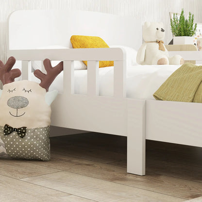 Toddler Bed with Safety Rails, Kids Bed Frame, White Kids Bedroom Furniture at Gallery Canada