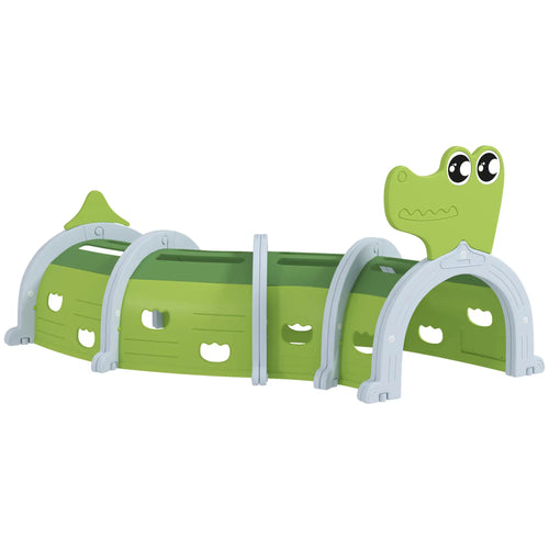 Crocodile Design Tunnel for Kids, 3-6 Years, Green