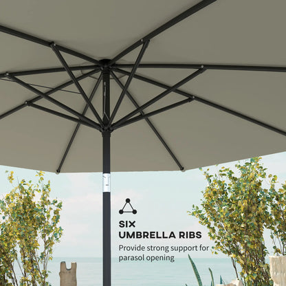 Aluminum Patio Umbrella, 8.5ft, Garden Outdoor Parasol, Light Grey Offset Cantilever Umbrellas at Gallery Canada