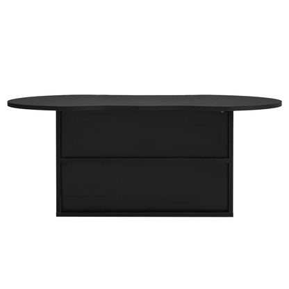 Coffee Table with Drawer, Open Storage, 39.5" L x 23.5" W x 15" H, Black Coffee Tables at Gallery Canada