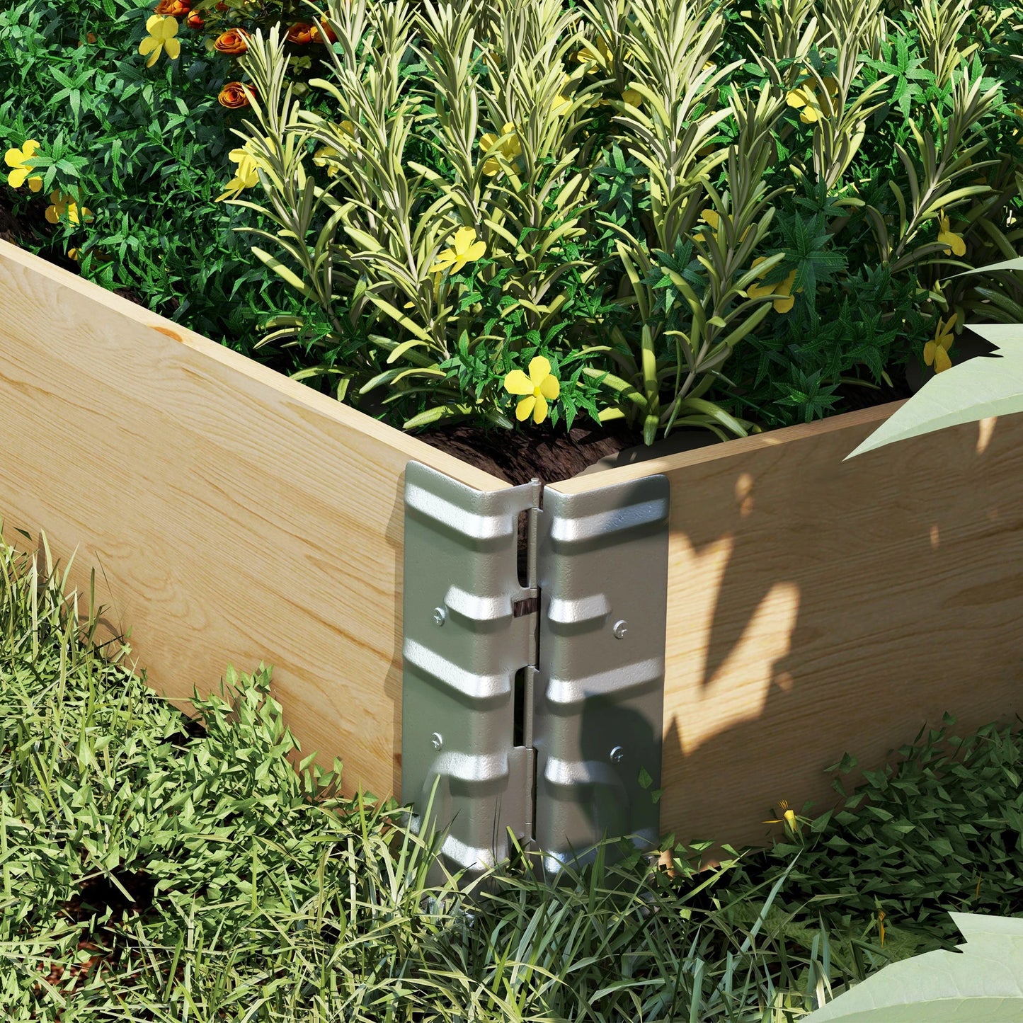 Raised Garden Bed, Foldable Wooden Planter for Outdoor Plants Wooden Planter Boxes at Gallery Canada