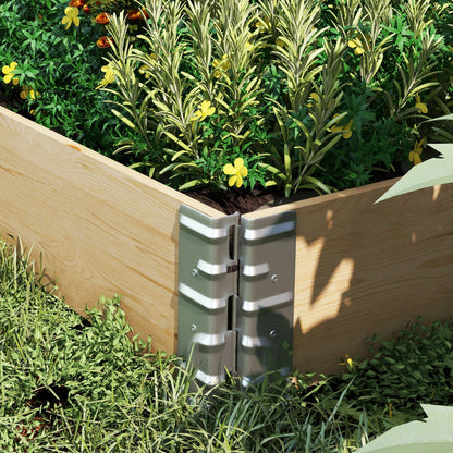 Raised Garden Bed, Foldable Wooden Planter for Outdoor Plants Wooden Planter Boxes at Gallery Canada