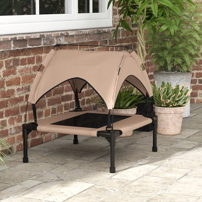 Raised Dog Bed Cooling Dog Cot w/ Canopy Washable Breathable Mesh, for Small and Medium Dogs, Coffee Elevated Dog Beds at Gallery Canada