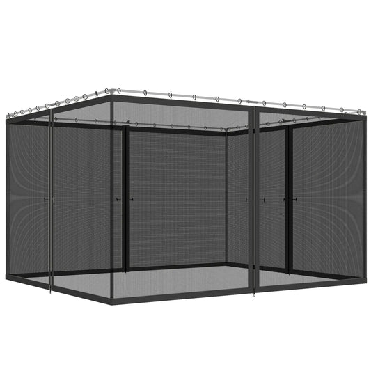 Mosquito Netting For Gazebo, 10' x 12', Black Gazebo Sidewalls Black at Gallery Canada