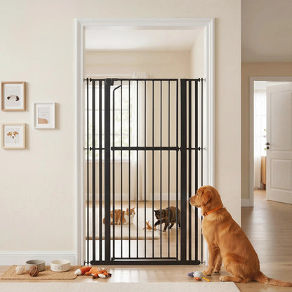 63" Extra Tall Pet Gate, 30-41" Wide Adjustable, Pressure Mounted
