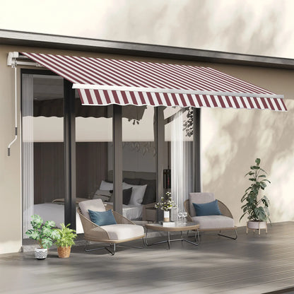 11' x 10' Retractable Awning Fabric, UV Protection, Red & White Awning Fabric Replacement at Gallery Canada