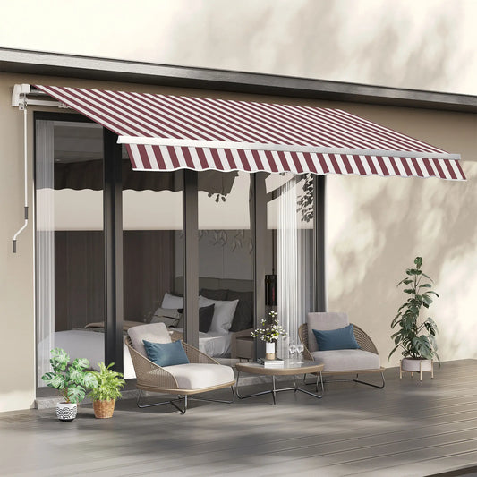 11' x 10' Retractable Awning Fabric, UV Protection, Red & White Awning Fabric Replacement Red and White at Gallery Canada