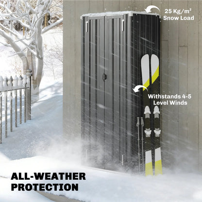Outdoor Storage Shed, Adjustable Shelves, Metal Garden Shed, Double Doors Sheds at Gallery Canada
