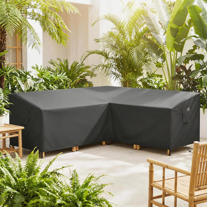 V-Shaped Patio Furniture Cover, Waterproof, 85" x 85", Black Patio Furniture Covers at Gallery Canada