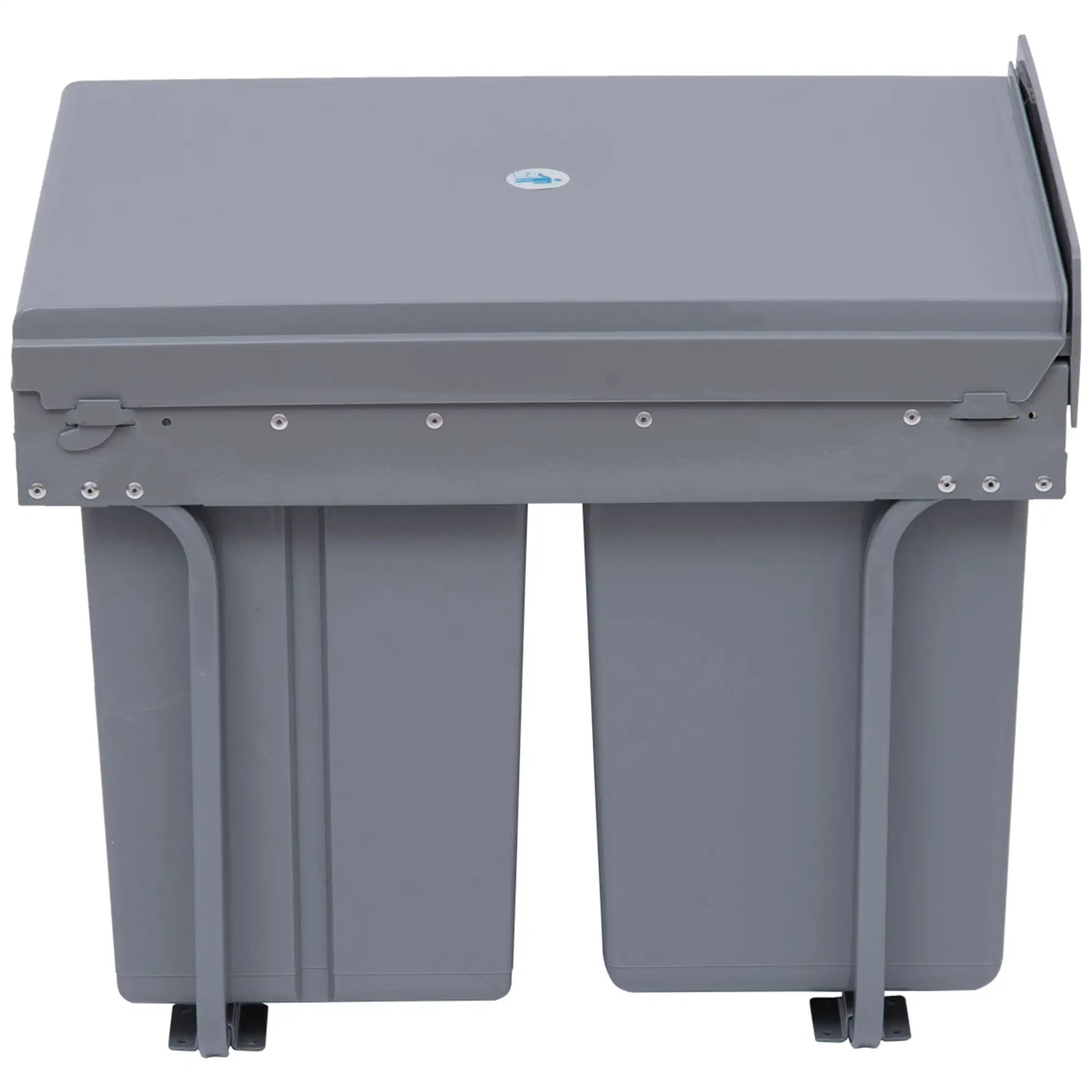 Pull Out Trash Can, 10.6 Gallon, Under Cabinet Slide Out Garbage Can, Grey Household Supplies Grey at Gallery Canada