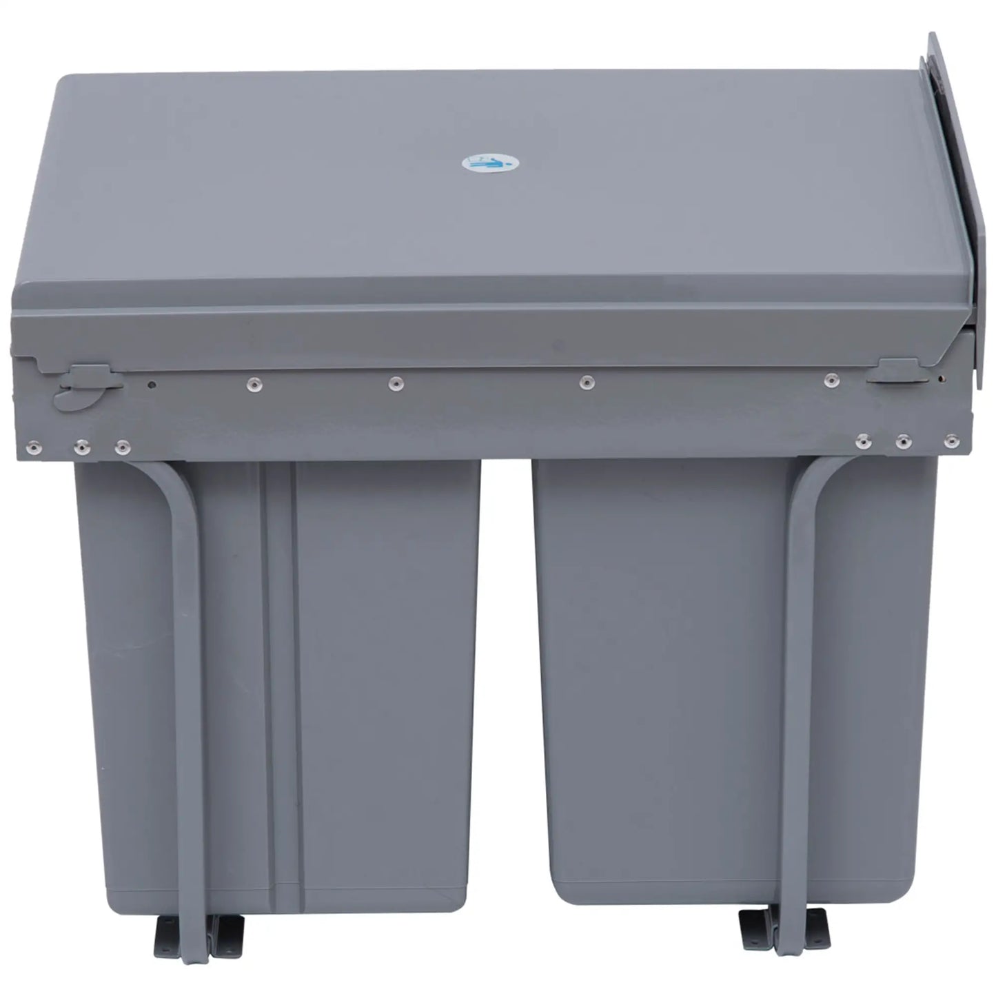 Pull Out Trash Can, 10.6 Gallon, Under Cabinet Slide Out Garbage Can, Grey Household Supplies Grey at Gallery Canada