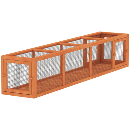 79" L-Shape Cat Tunnel, Extendable Enclosure, Indoor Outdoor, Orange Outdoor Cat Enclosures at Gallery Canada