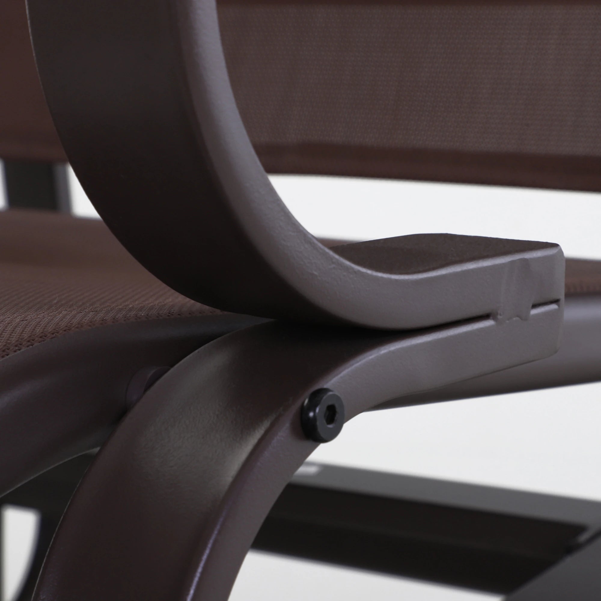 Patio Glider with Mesh Fabric, Outdoor Rocking Chair, Brown Outdoor Rocking Chairs at Gallery Canada