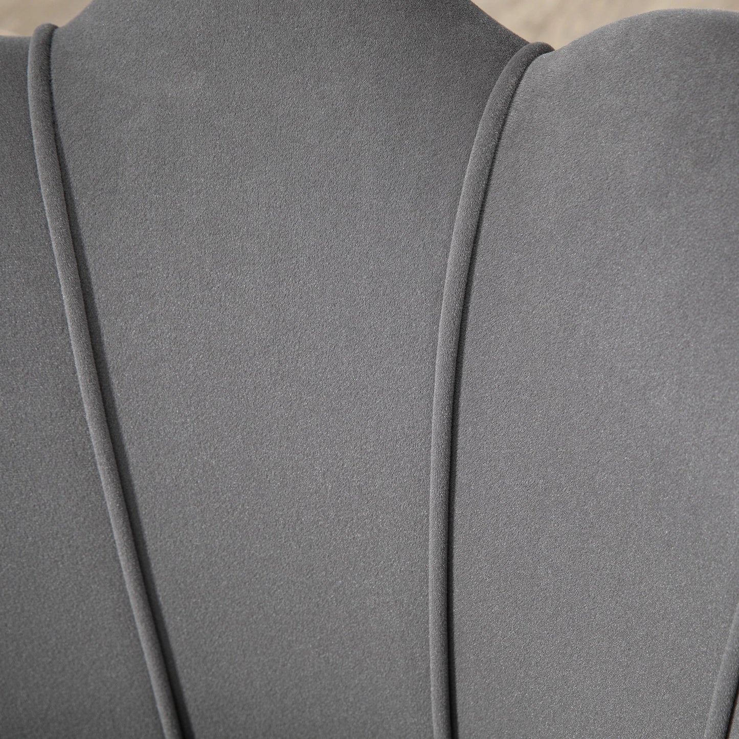 Modern Accent Chair, Velvet-Touch Fabric Leisure Club Chair with Gold Metal Legs for Bedroom, Grey Accent Chairs at Gallery Canada