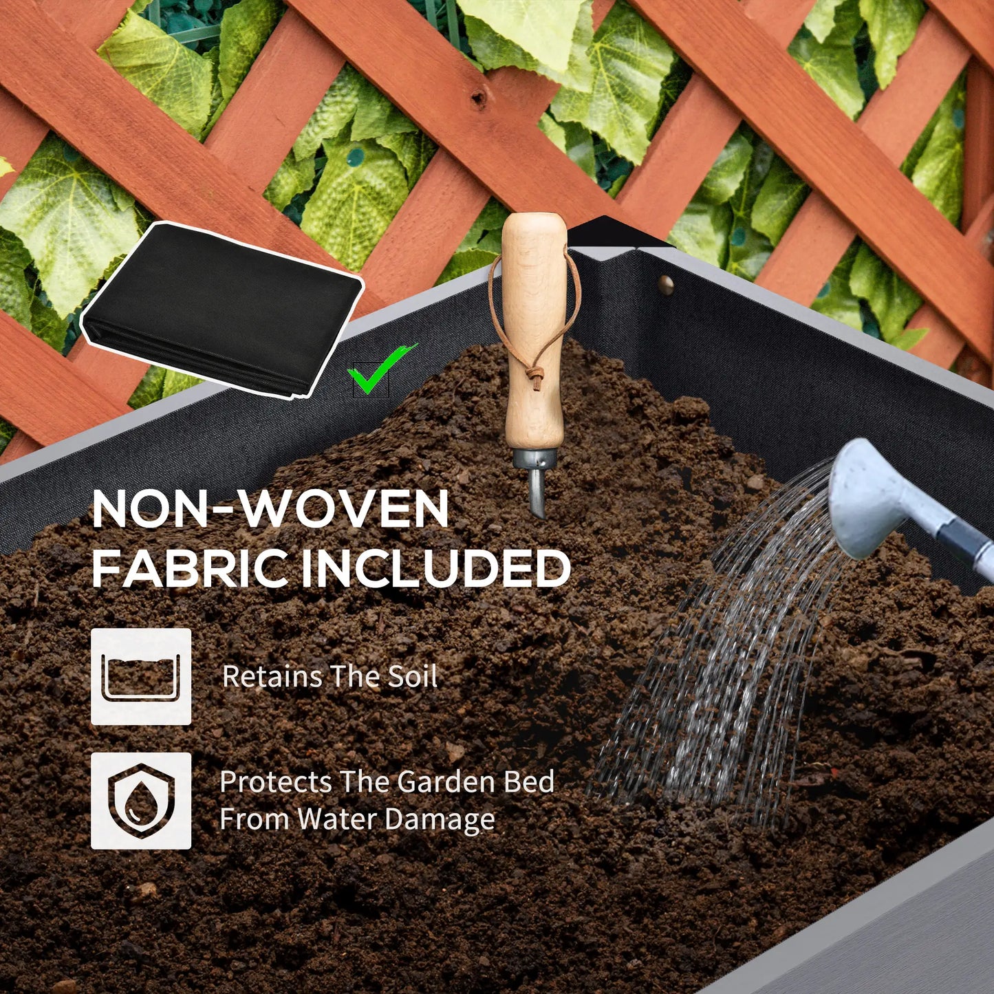 Raised Garden Bed, Elevated Planter Box, 47x24x29 Inches, Grey Raised Garden Beds at Gallery Canada