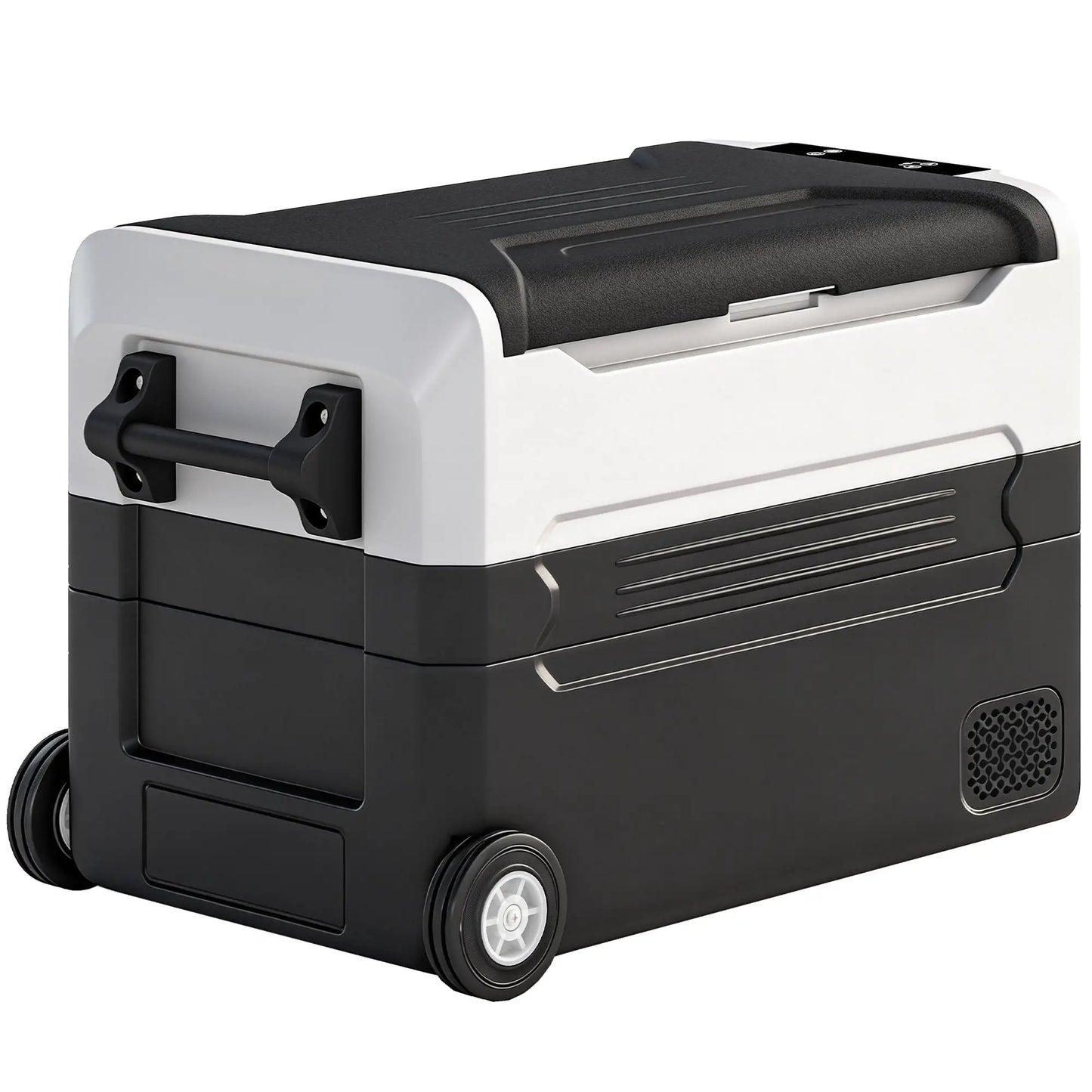 12V Car Refrigerator, 42QT, App Control, DC/AC Power, Black Car Coolers Black, White at Gallery Canada