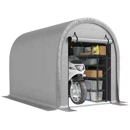 8' x 5' Portable Shed, Water-Resistant Bike Tent with Roll-up Zipper Door Portable Shed at Gallery Canada