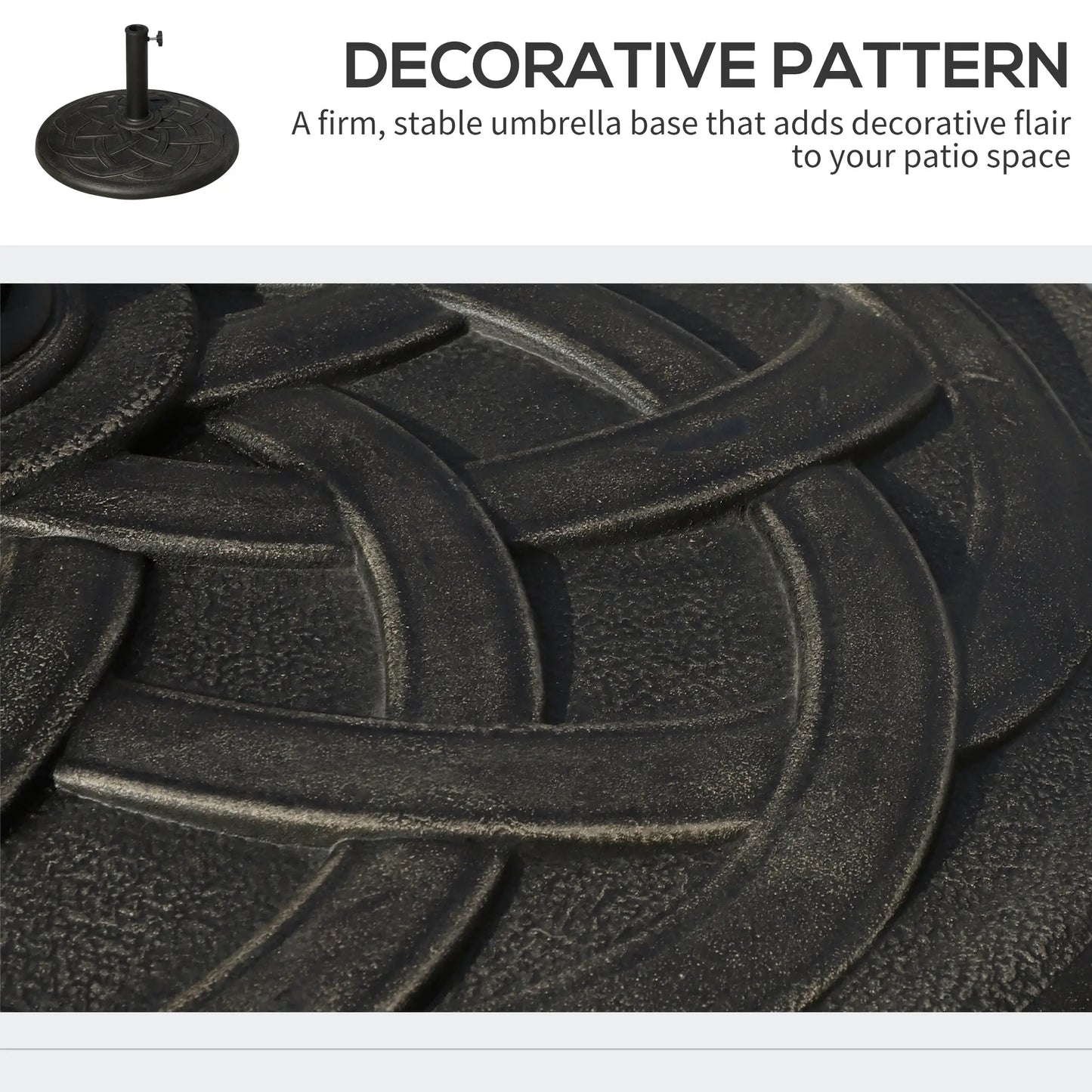 42 lbs 22" Bronze Resin Round Umbrella Base, Patio Stand, Bronze Umbrella Bases at Gallery Canada