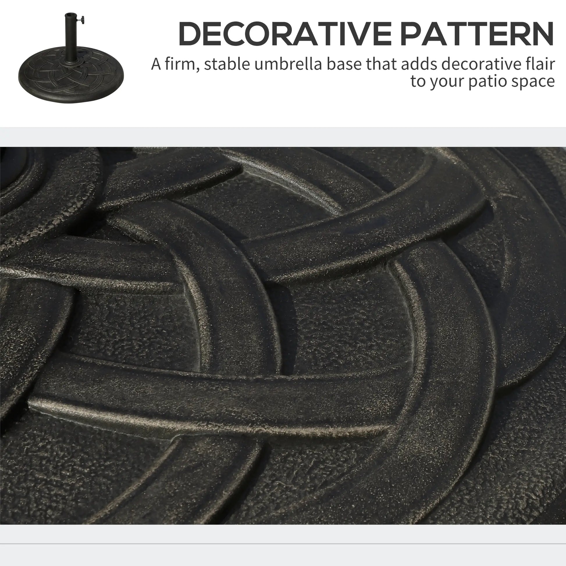 42 lbs 22" Bronze Resin Round Umbrella Base, Patio Stand, Bronze Umbrella Bases at Gallery Canada